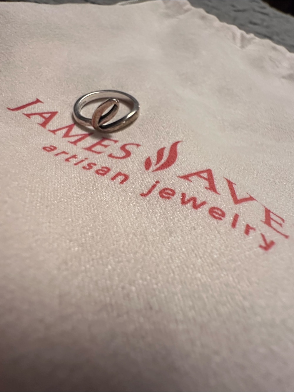 James Avery Silver Interlocking Double-Band Ring